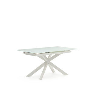 Kave Home Atminda eettafel uitschuifbaar rechthoek 160x90 cm White