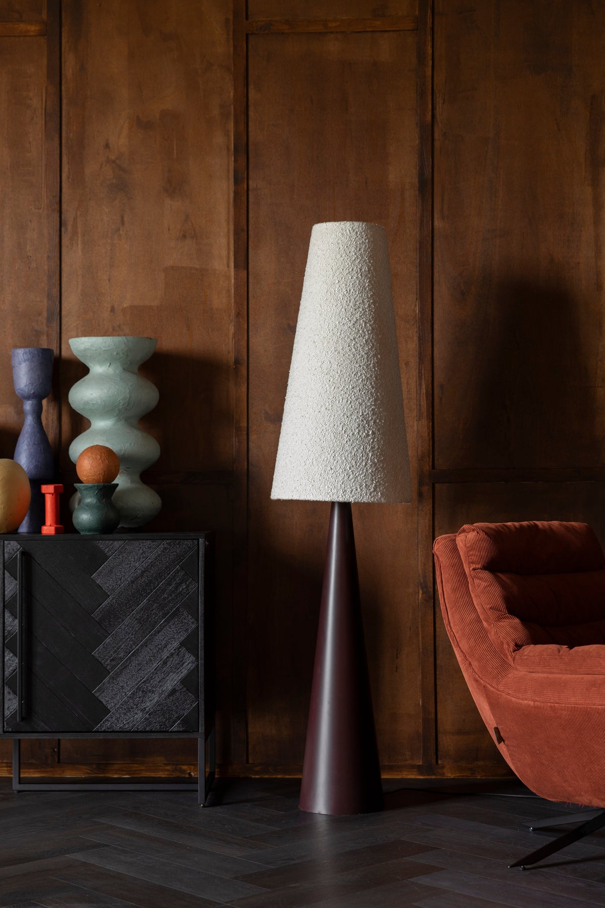 Dutchbone Miki vloerlamp Wit en Zwart