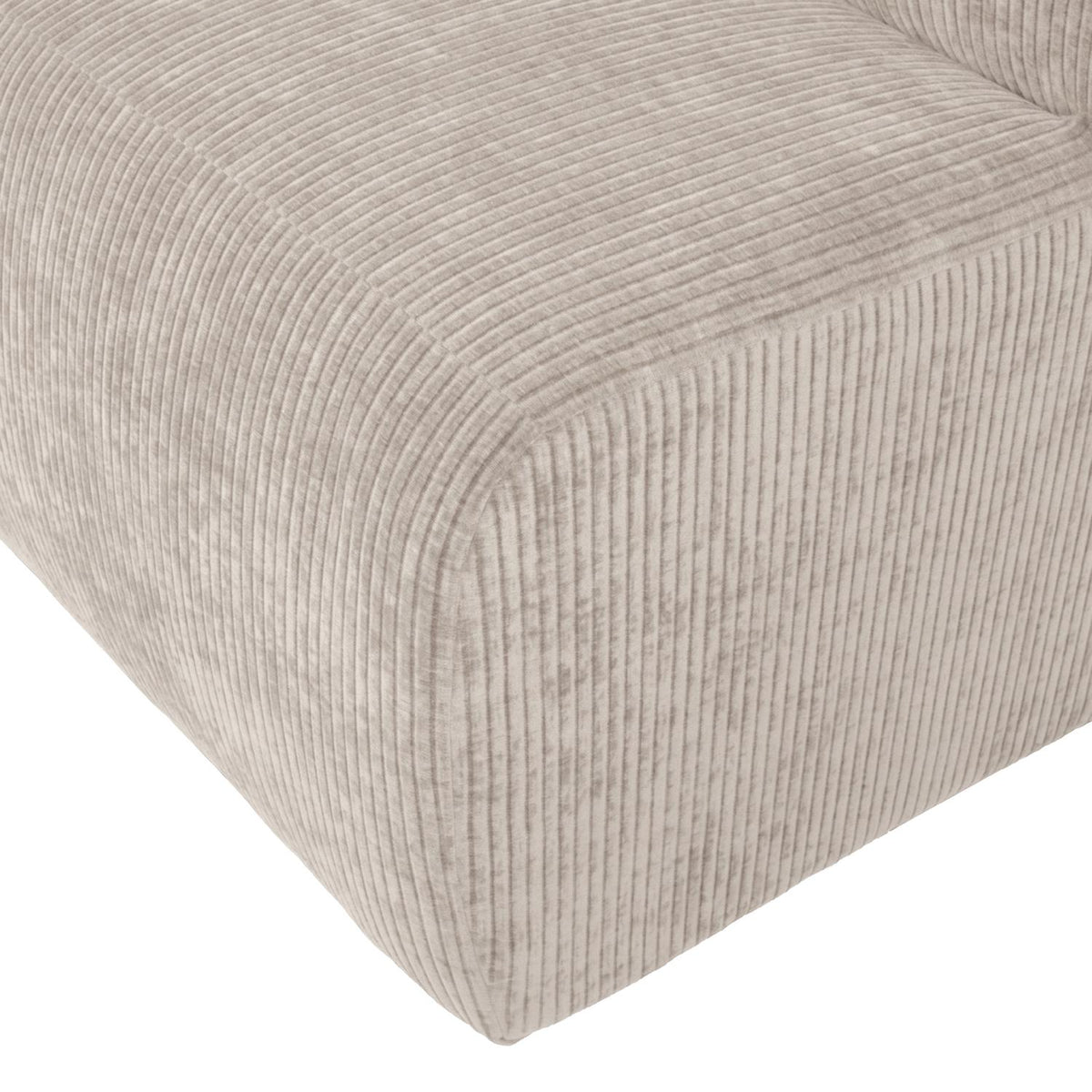 WOOOD Mojo Base eetkamerbank 84 cm met rugleuning rib Ecru
