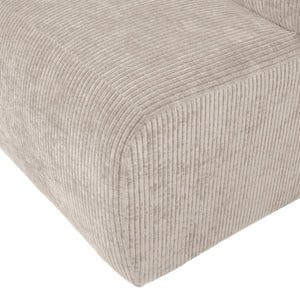 WOOOD Mojo Base eetkamerbank 84 cm met rugleuning rib Ecru