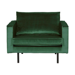 WOOOD Rodeo fauteuil velvet Bosgroen
