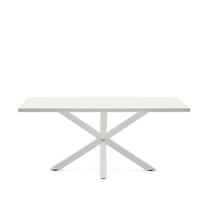 Kave Home Argo eettafel rechthoek 180x100 cm White/White