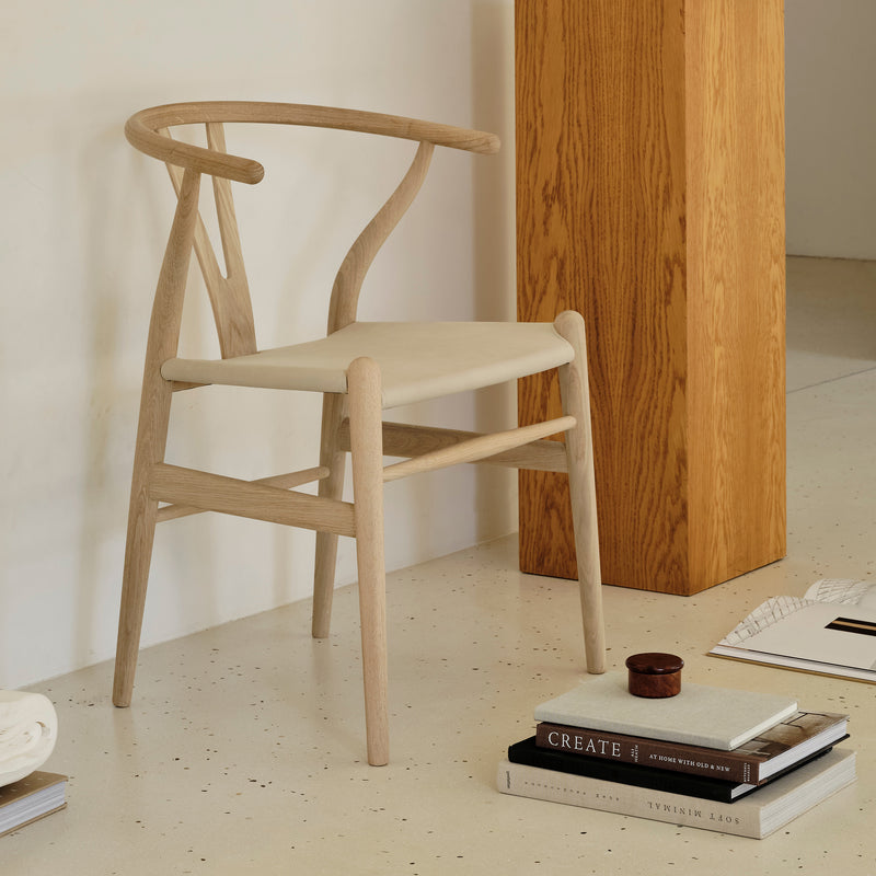 Carl Hansen & Søn CH24P Wishbone eetkamerstoel - geolied eikenhout leder Loke 7060