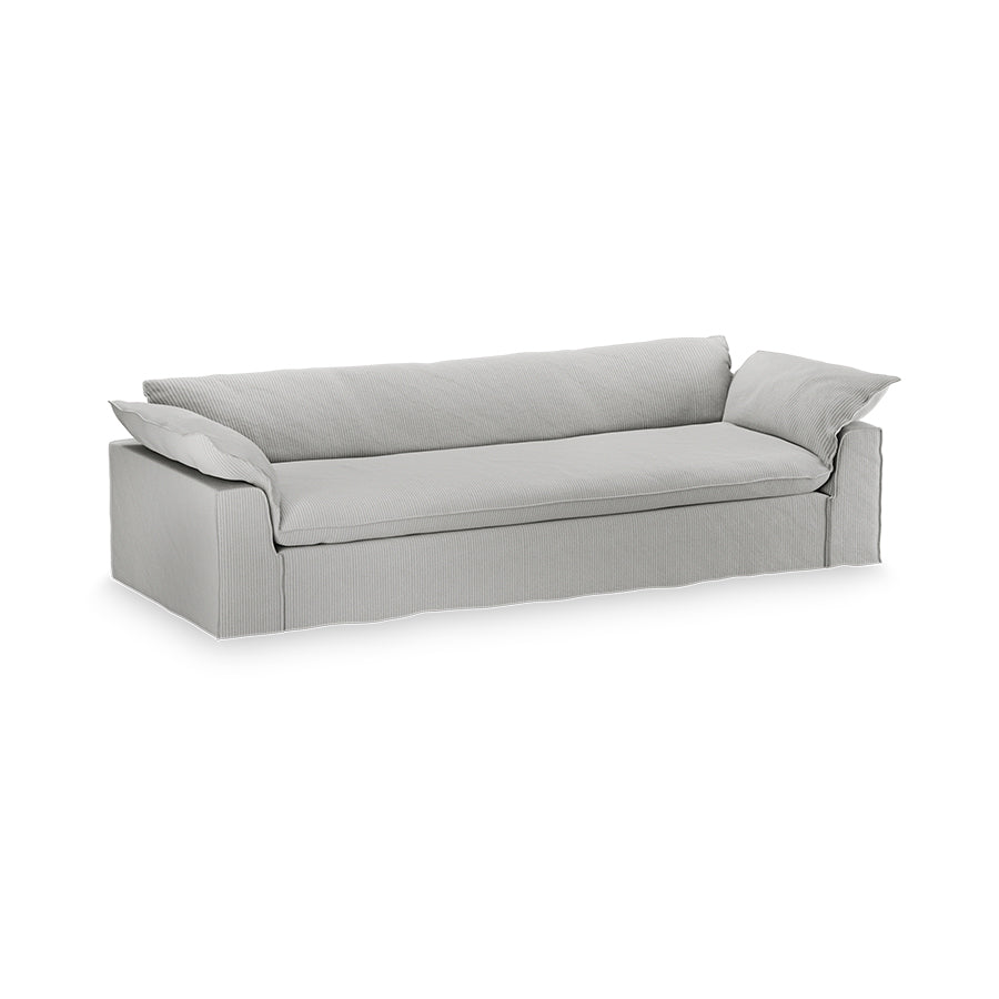 HKliving Nomad bank 305 cm Corduroy Rib Cream
