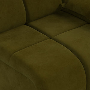 HKliving Wave bank right low arm Royal Velvet Olive