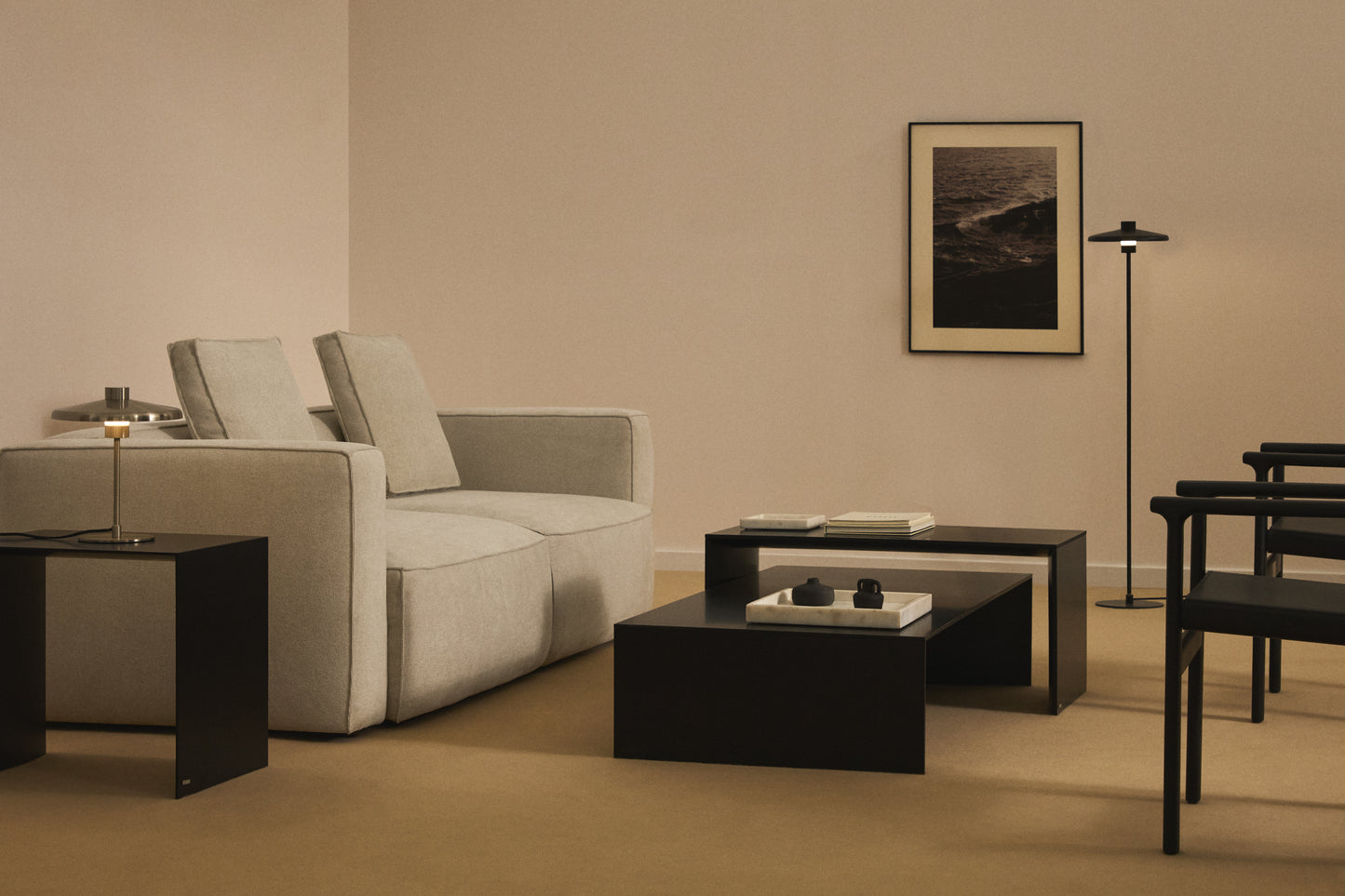 Kave Home Litto bijzettafel 55x40 cm Black