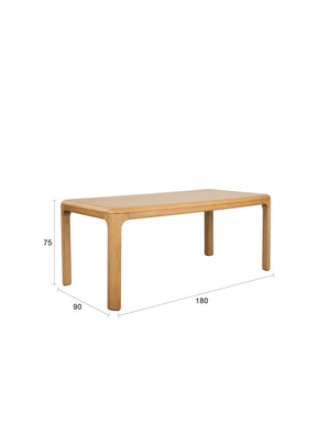 Zuiver Oever eettafel 180x90 cm Naturel