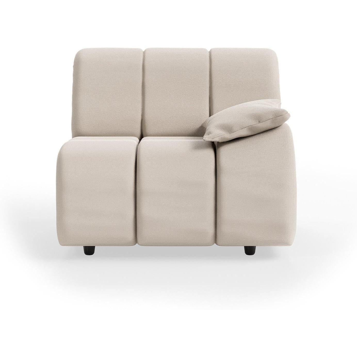 HKliving Wave bank right low arm Cosy Beige