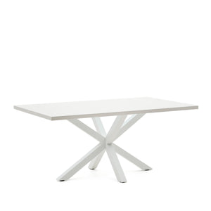 Kave Home Argo eettafel rechthoek 180x100 cm White/White