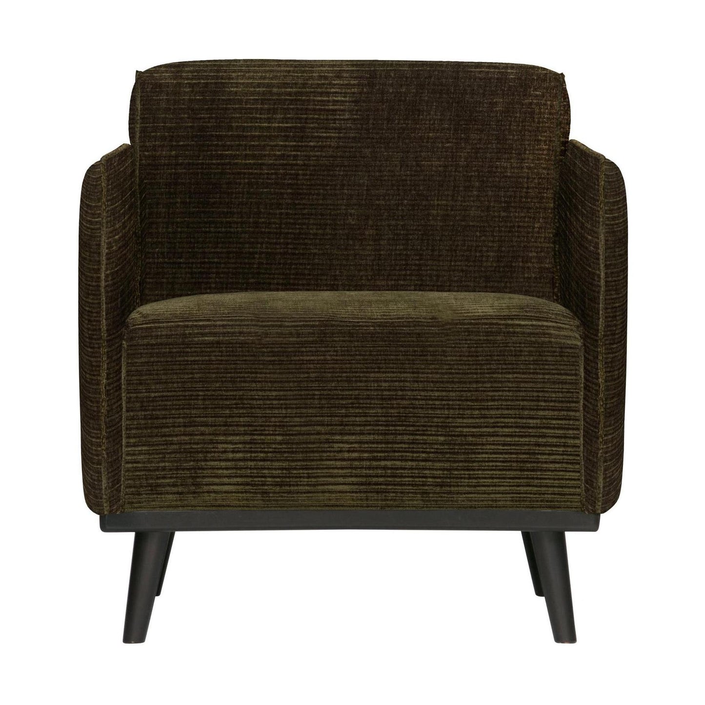WOOOD Statement fauteuil met arm Ribstof Warm Groen