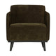 WOOOD Statement fauteuil met arm Ribstof Warm Groen