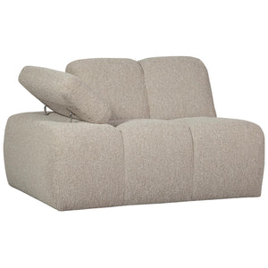WOOOD Mojo 1-zits bank arm links bouclé Beige