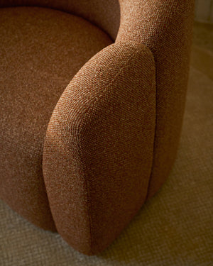 Kave Home Corvena fauteuil 85 cm chenille Terracotta