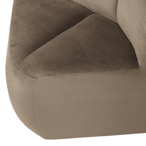 WOOOD Mojo eetbank hoek met rugleuning velvet Khaki