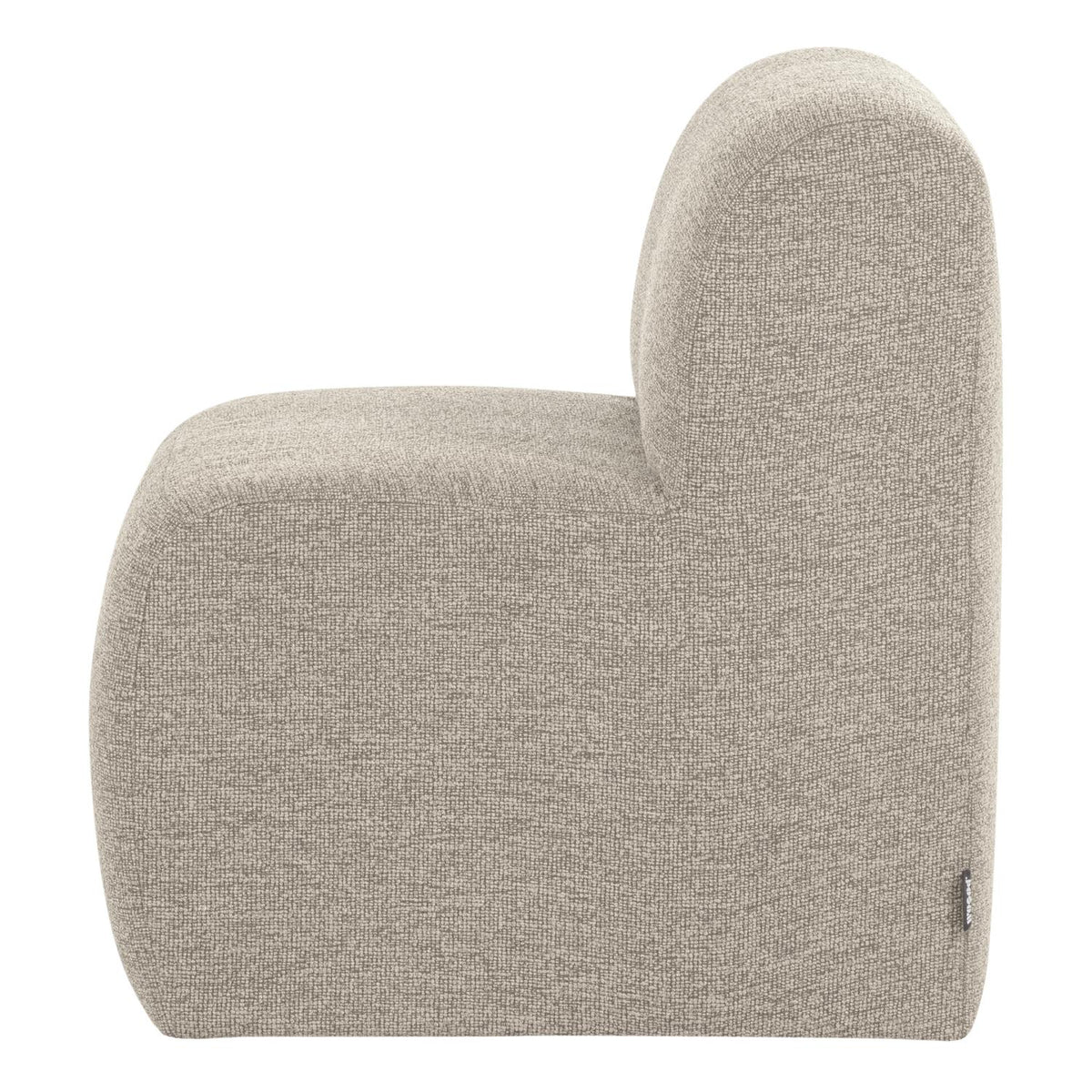 WOOOD Mojo Base eetkamerbank 84 cm met rugleuning bouclé Beige