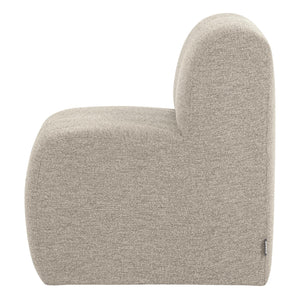 WOOOD Mojo Base eetkamerbank 84 cm met rugleuning bouclé Beige