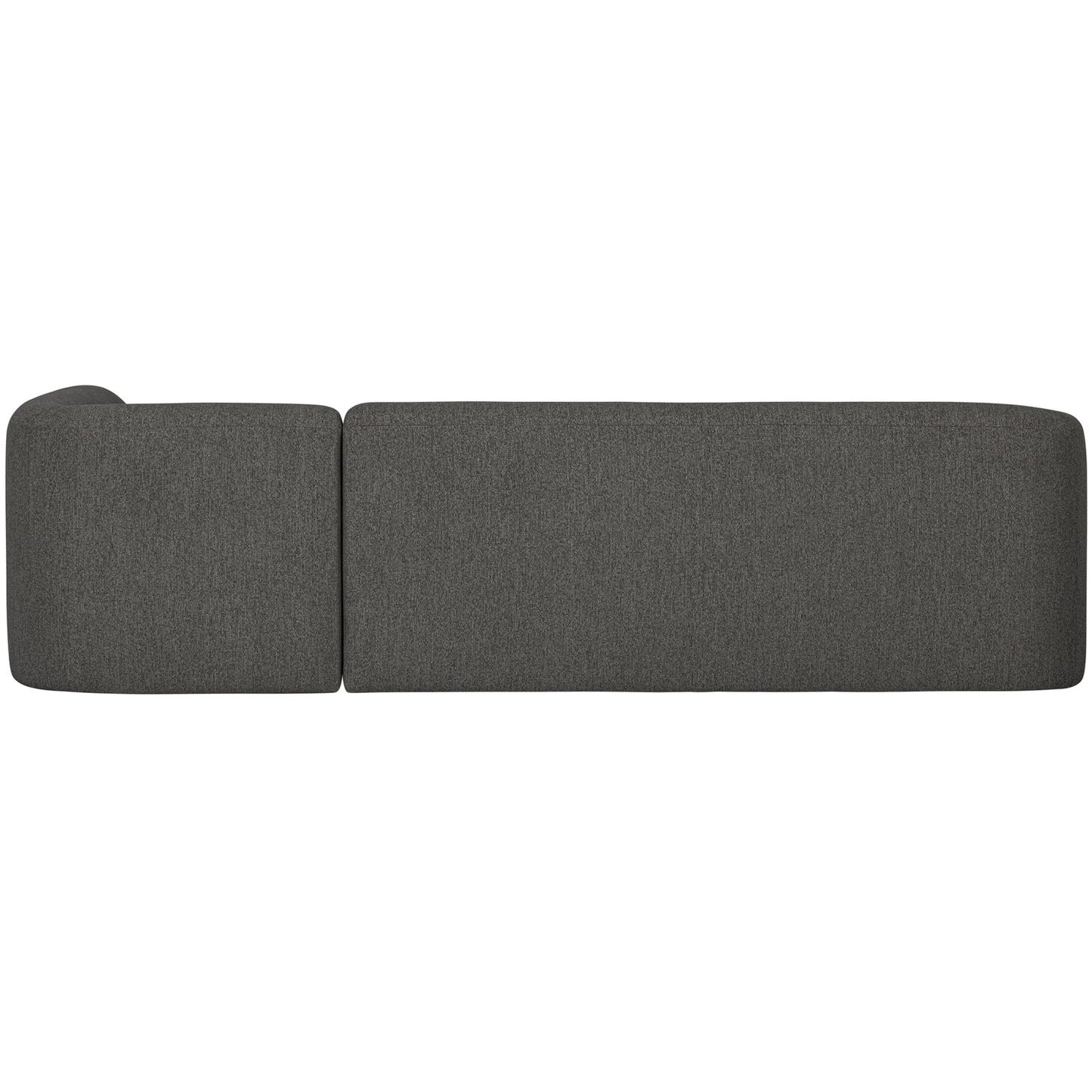 WOOOD Sloping hoekbank rechts Grijs/Zwart Melange