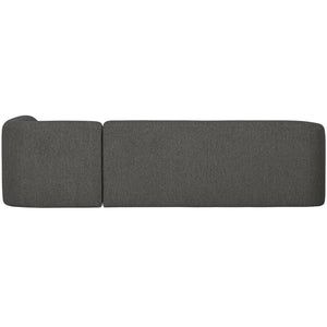WOOOD Sloping hoekbank rechts Grijs/Zwart Melange