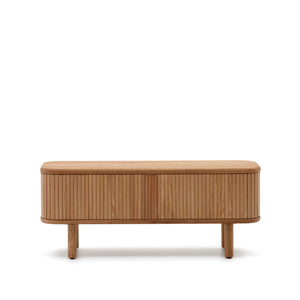 Kave Home Mailen tv-meubel met 2 deuren essen natuurlijke afwerking 120 x 50 cm