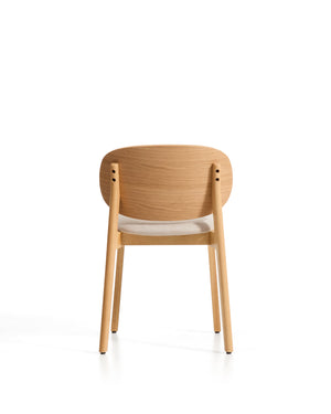 Kave Home Ludara eetkamerstoel chenille Grijs/Beige