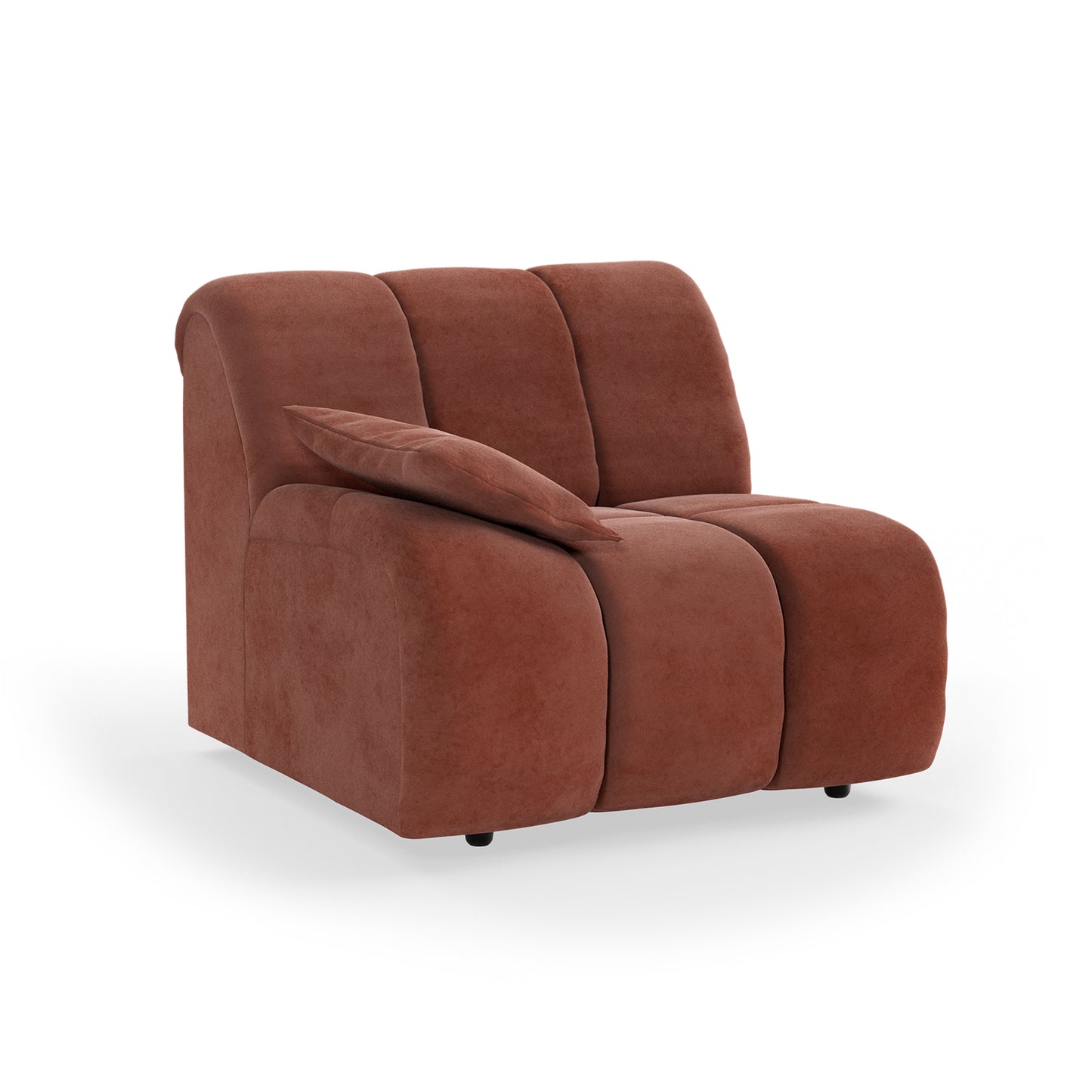 HKliving Wave bank left low arm Royal Velvet Magnolia