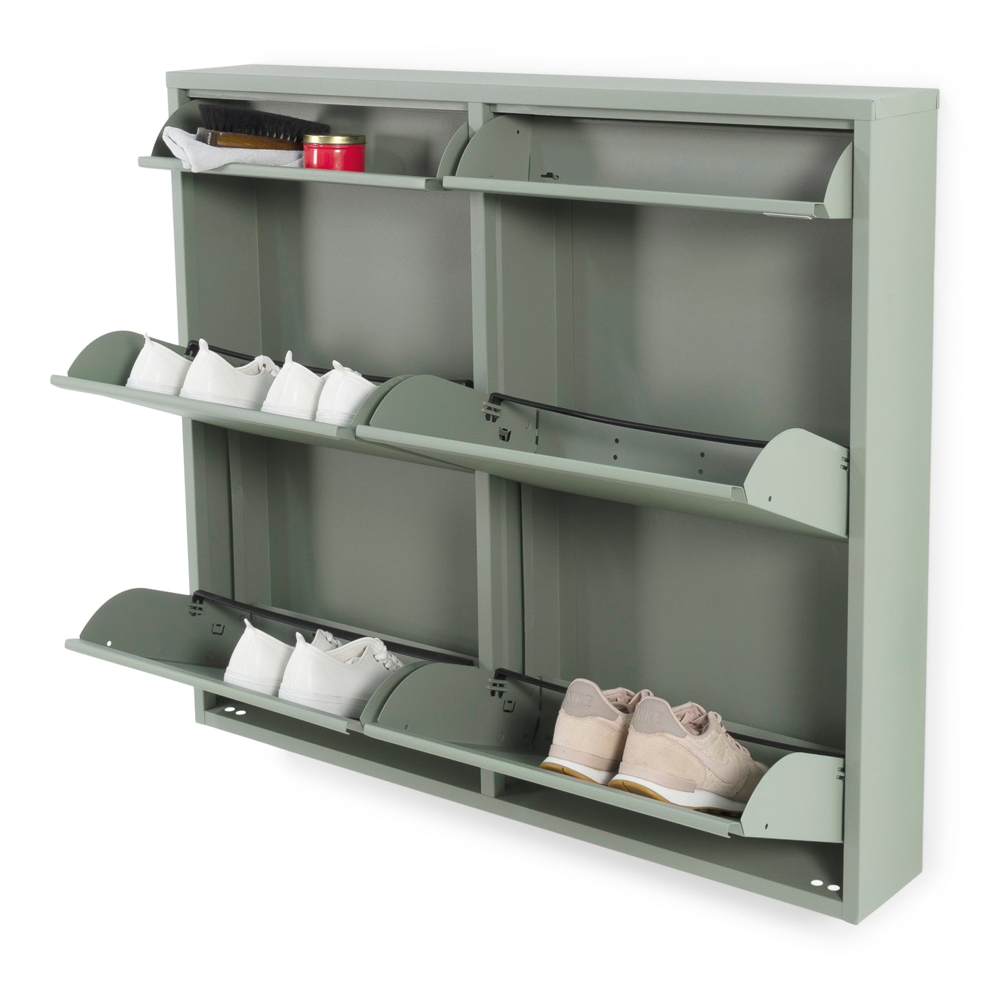 Spinder Design Billy 6 schoenenkast Dusty Green
