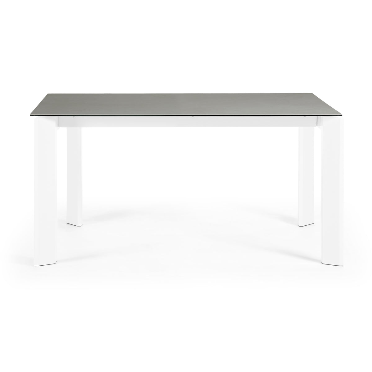 Kave Home Axis eettafel uitschuifbaar 160/220x90 cm Grijs/Wit