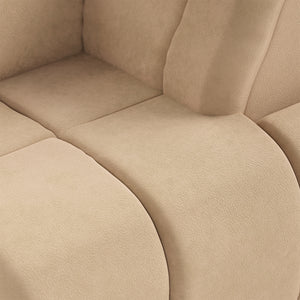 HKliving Wave bank right high arm Royal Velvet Cream