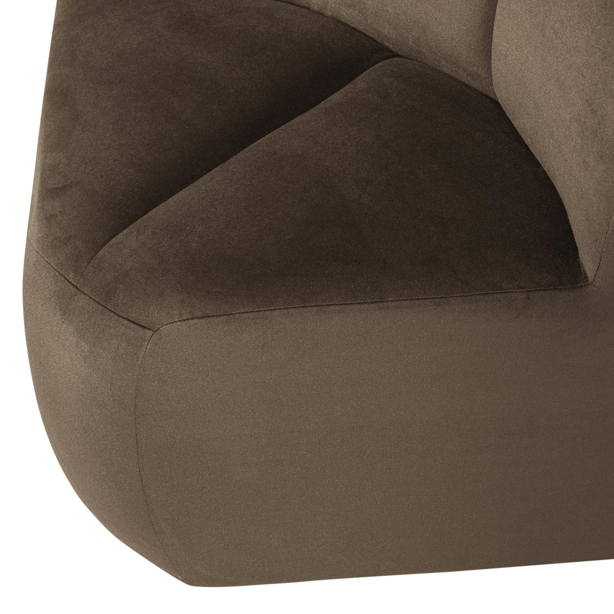 WOOOD Mojo eetbank hoek met rugleuning velvet Taupe