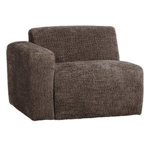 WOOOD Mojo Base 1-zits bank arm links wollig Bruin