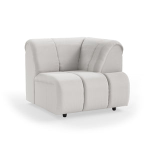 HKliving Wave bank right high arm Corduroy Rib Cream
