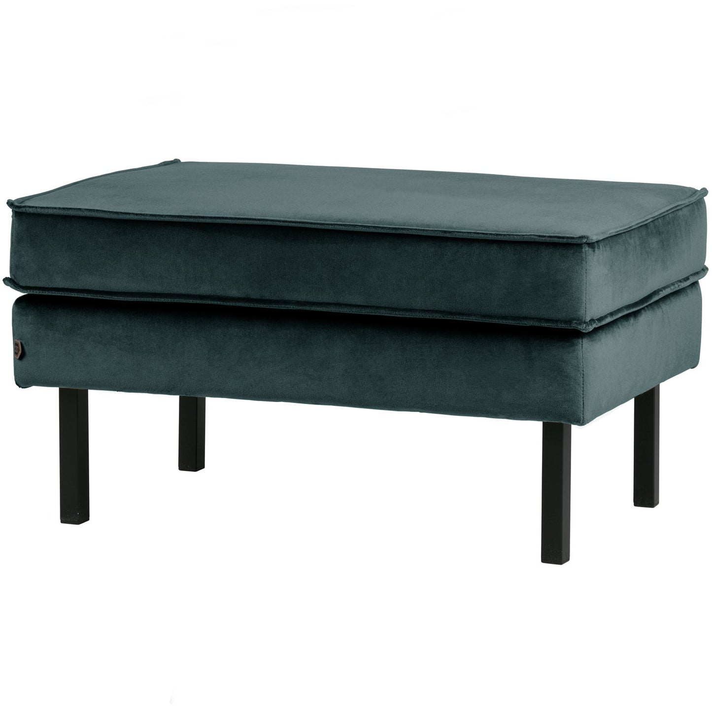 WOOOD Rodeo hocker velvet Groenblauw