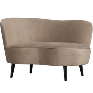 WOOOD Sara lounge fauteuil links velvet Khaki