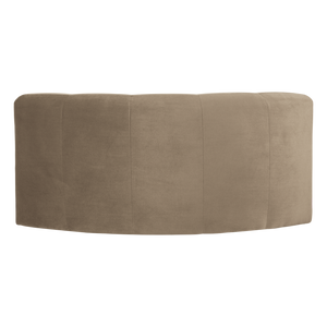 WOOOD Mojo Base eetbank halfronde hoek rugleuning velvet Khaki