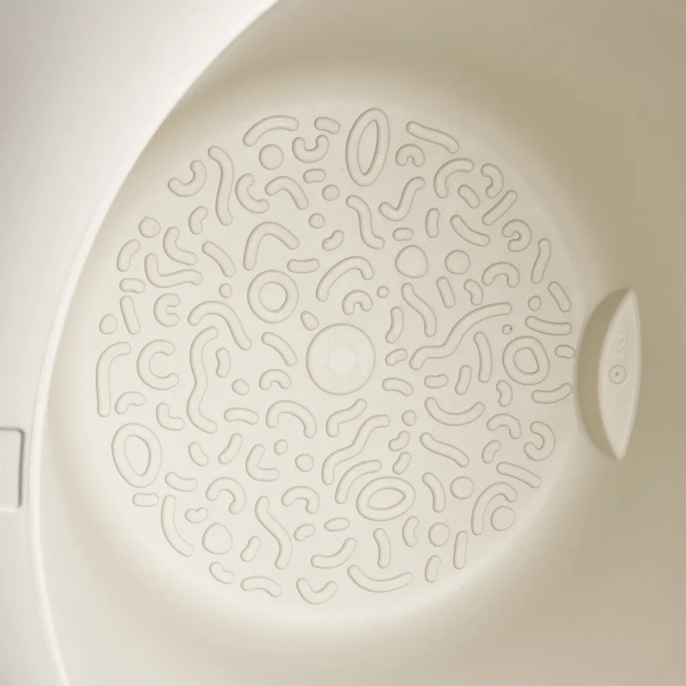 Elho Amber Roll Low bloempot Ø60 cm Linnen White