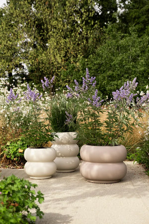 Elho Amber Roll High bloempot Ø43 cm Balanced Beige