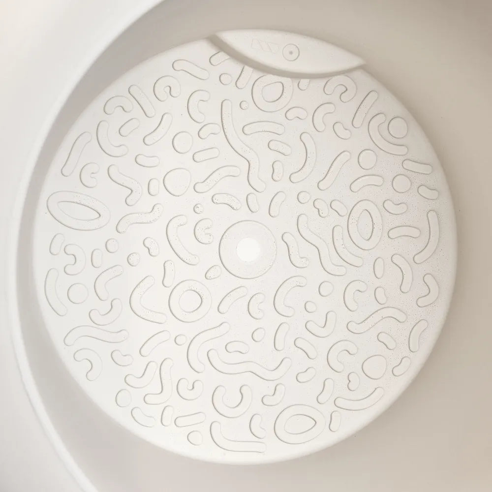 Elho Amber Roll Low bloempot Ø43 cm Linnen White