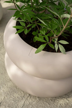 Elho Amber Roll Low bloempot Ø60 cm Balanced Beige