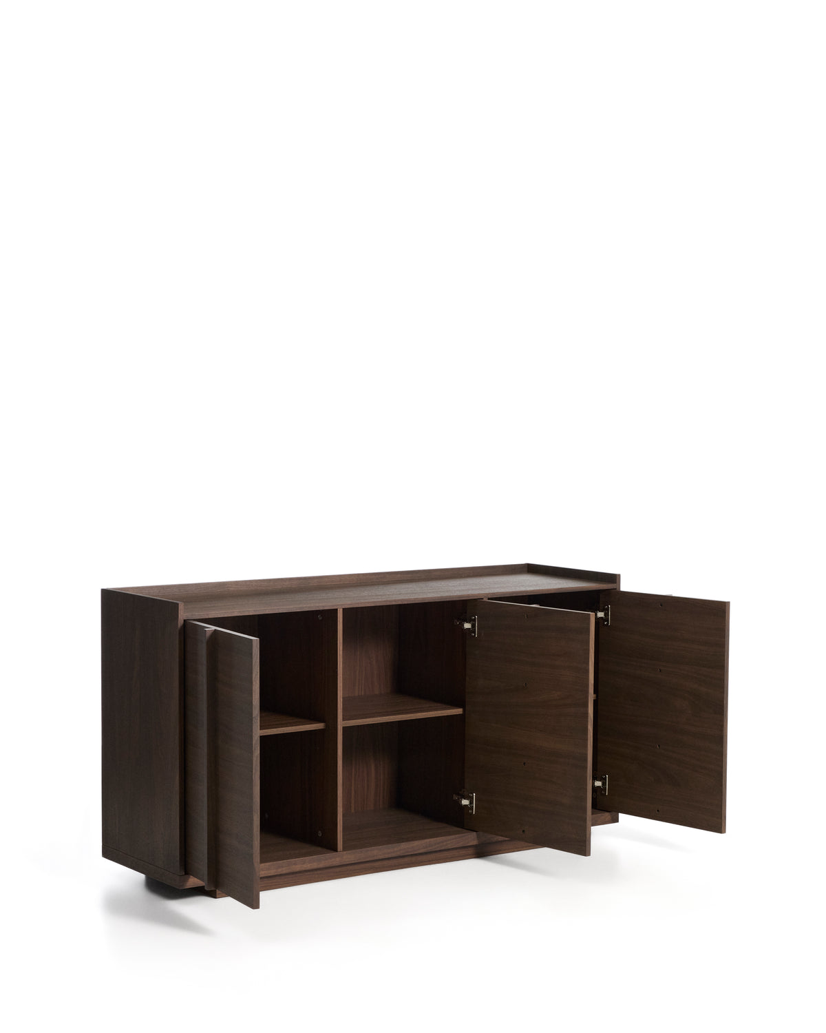 Kave Home Onix dressoir van notenfineer in donkere afwerking 150x80 cm