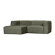 WOOOD Bean chaise longue bank links Structure Velvet Moss