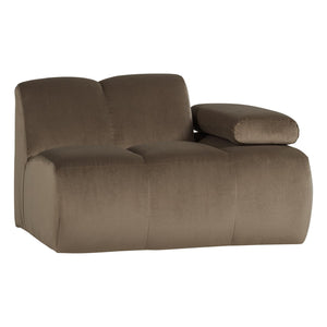 WOOOD Mojo 1-zits bank arm rechts velvet Taupe