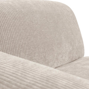 WOOOD Mojo Base chaise longue bank arm links rib Ecru