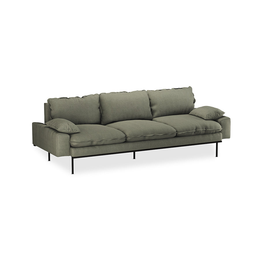 HKliving Retro 4-zitsbank Linen Army Green