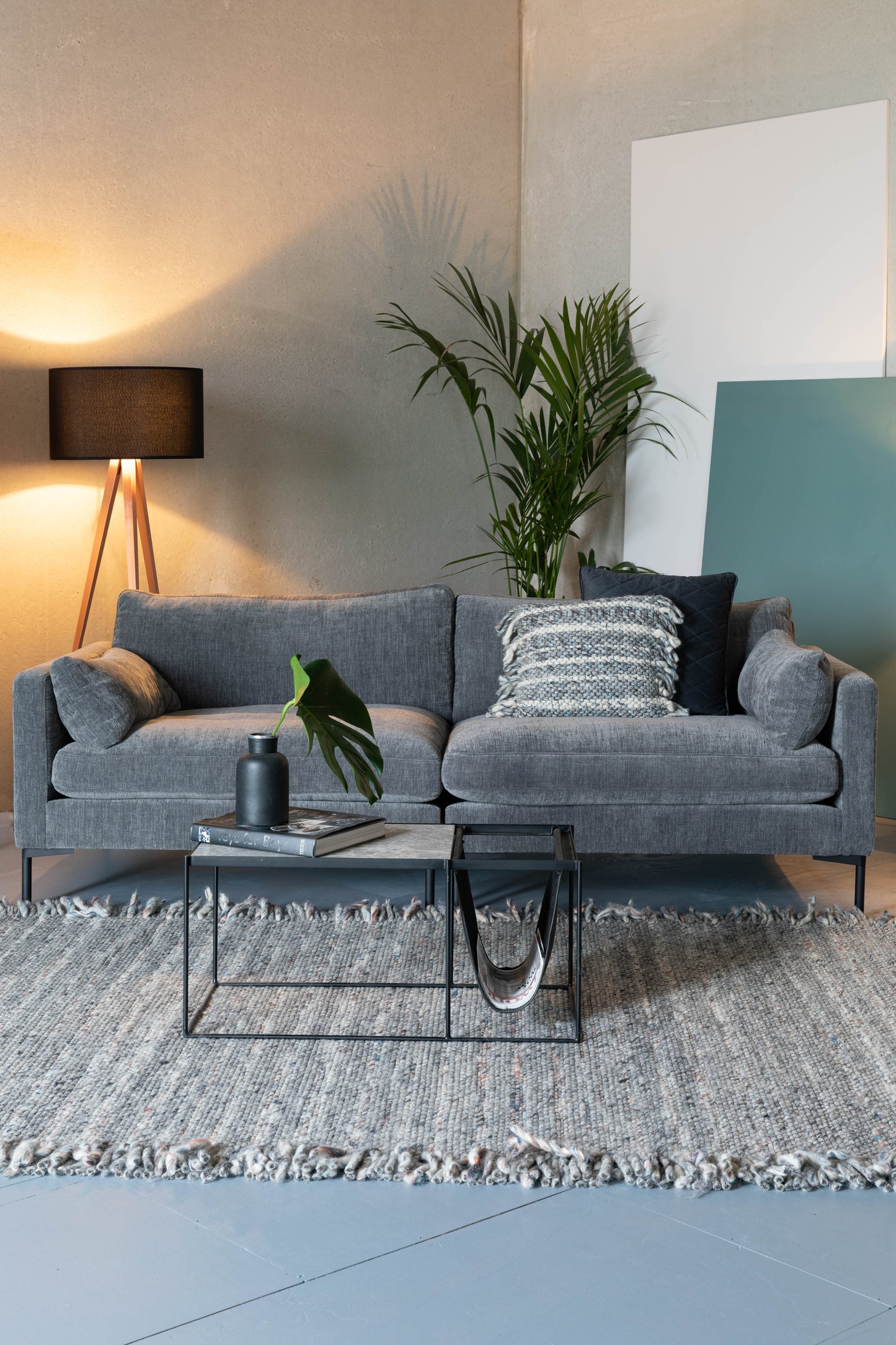 Zuiver Frills vloerkleed 170x240 cm Grey/Blue