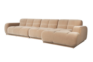 Zuiver Hazel 6-zitsbank Chaise Longue rechts Beige