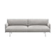 Muuto Outline Soft 3-zitsbank Clay 12/Grijs