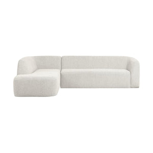 WOOOD Sloping hoekbank links Pearl Melange