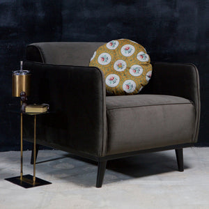 WOOOD Statement fauteuil met arm Velvet Warm Groen