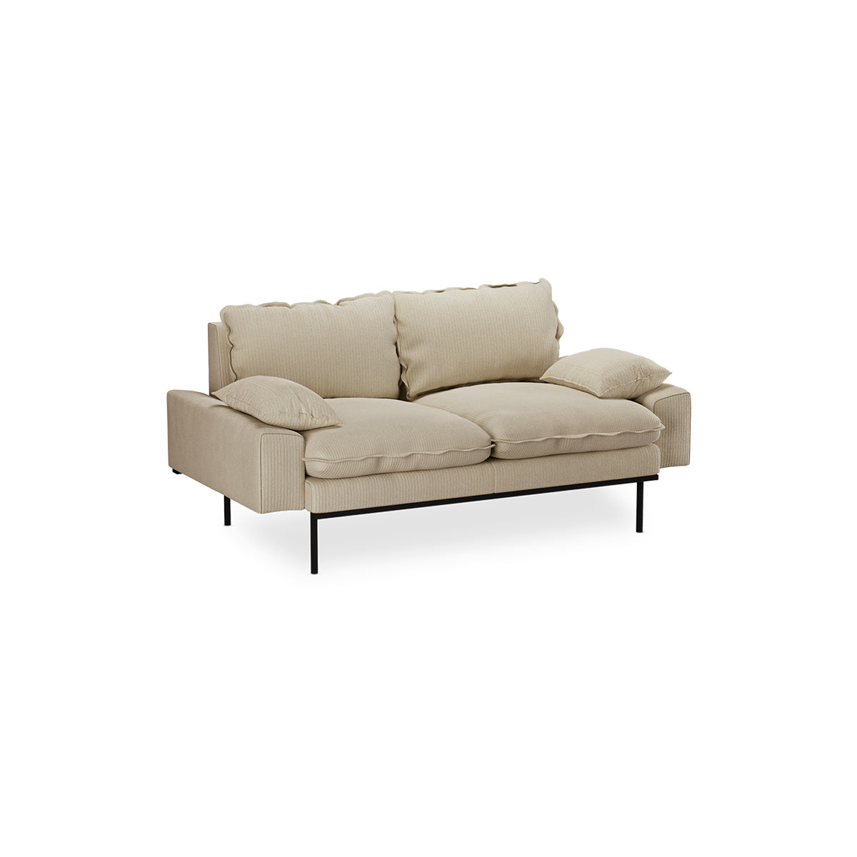 HKliving Retro 2-zitsbank Corduroy Rib Hay