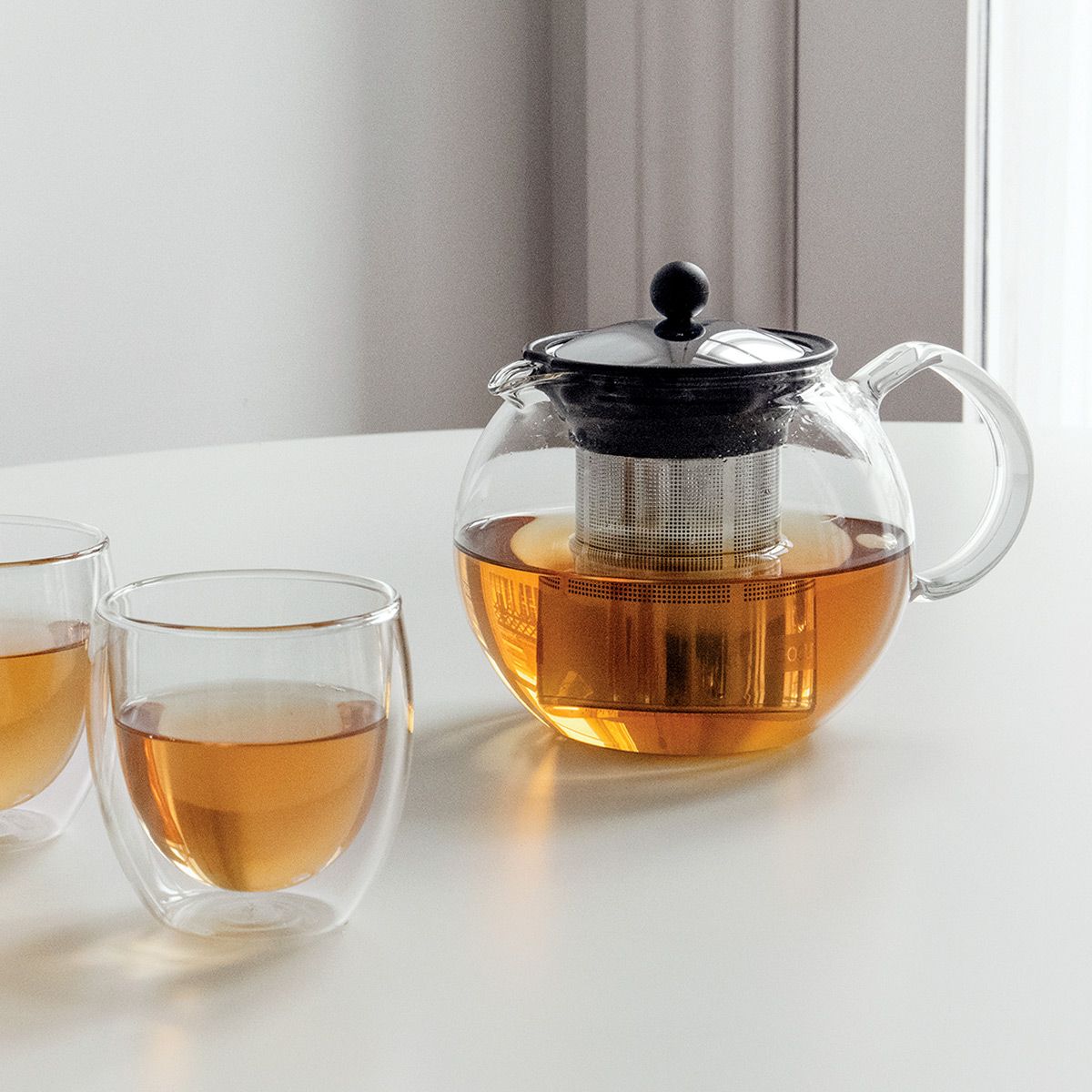 Bodum Assam Theepers met RVS Filter 1 liter Lava Falls
